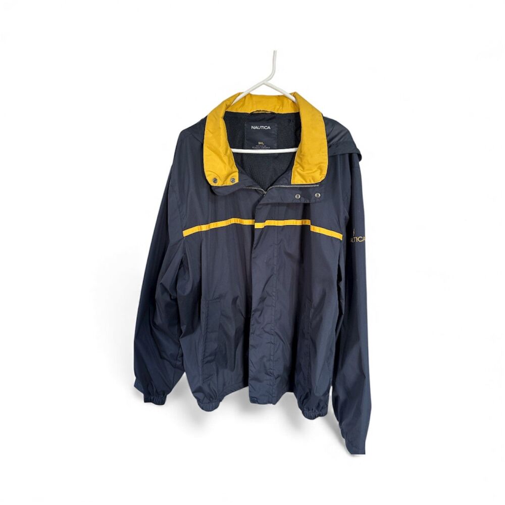 NAUTICA  Men’s Jacket  with Hidden Rain Hood in Collar, 3XL